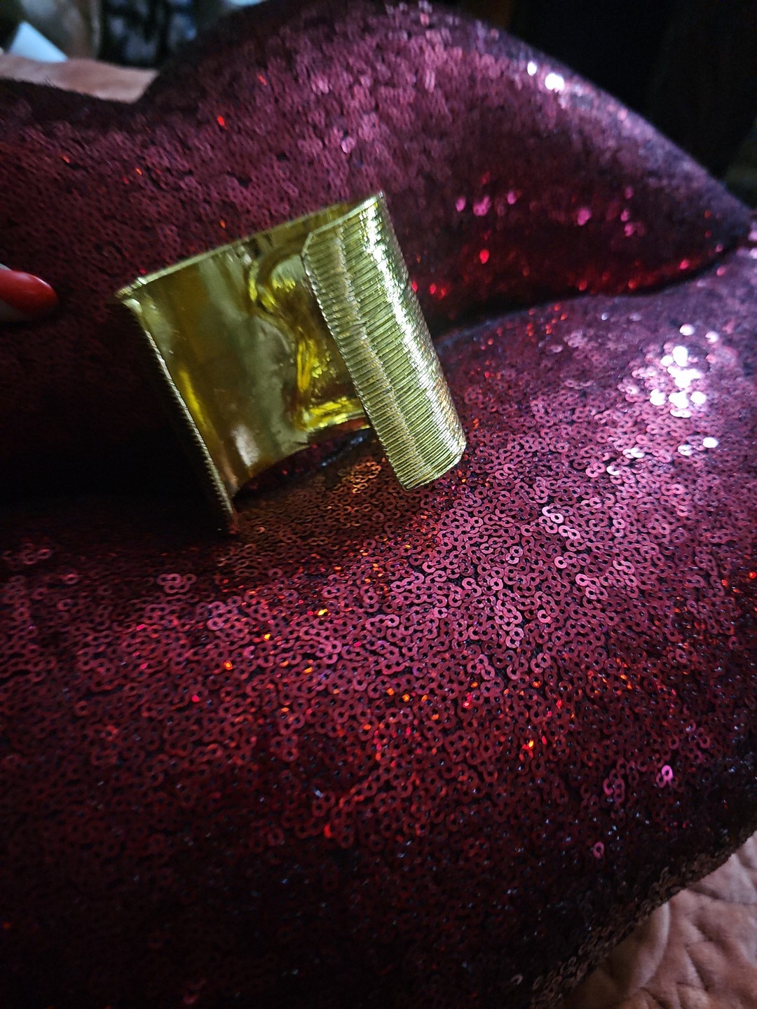 KeyHole Schiaparelli Inspired 3 In Gold Cuff Fits 6.5-8.5 Inch Wrist