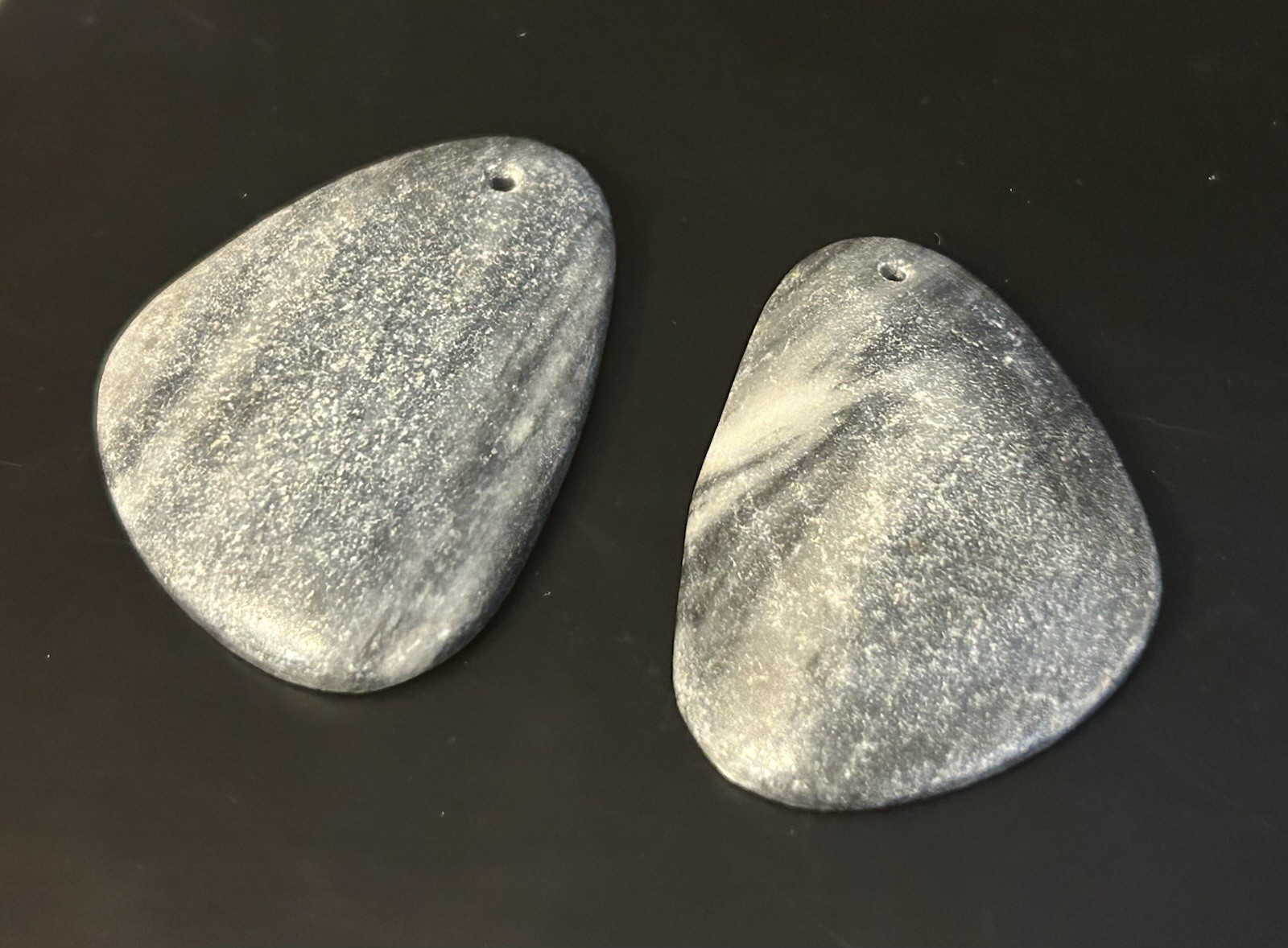 Black/grey Marble Pendants, x2, New In Package