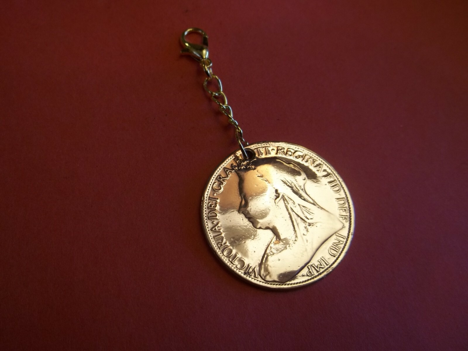 PENNY COIN – BRITANNIA – HIGHLY POLISHED PENDANT / CHARM – 1896 to 1967