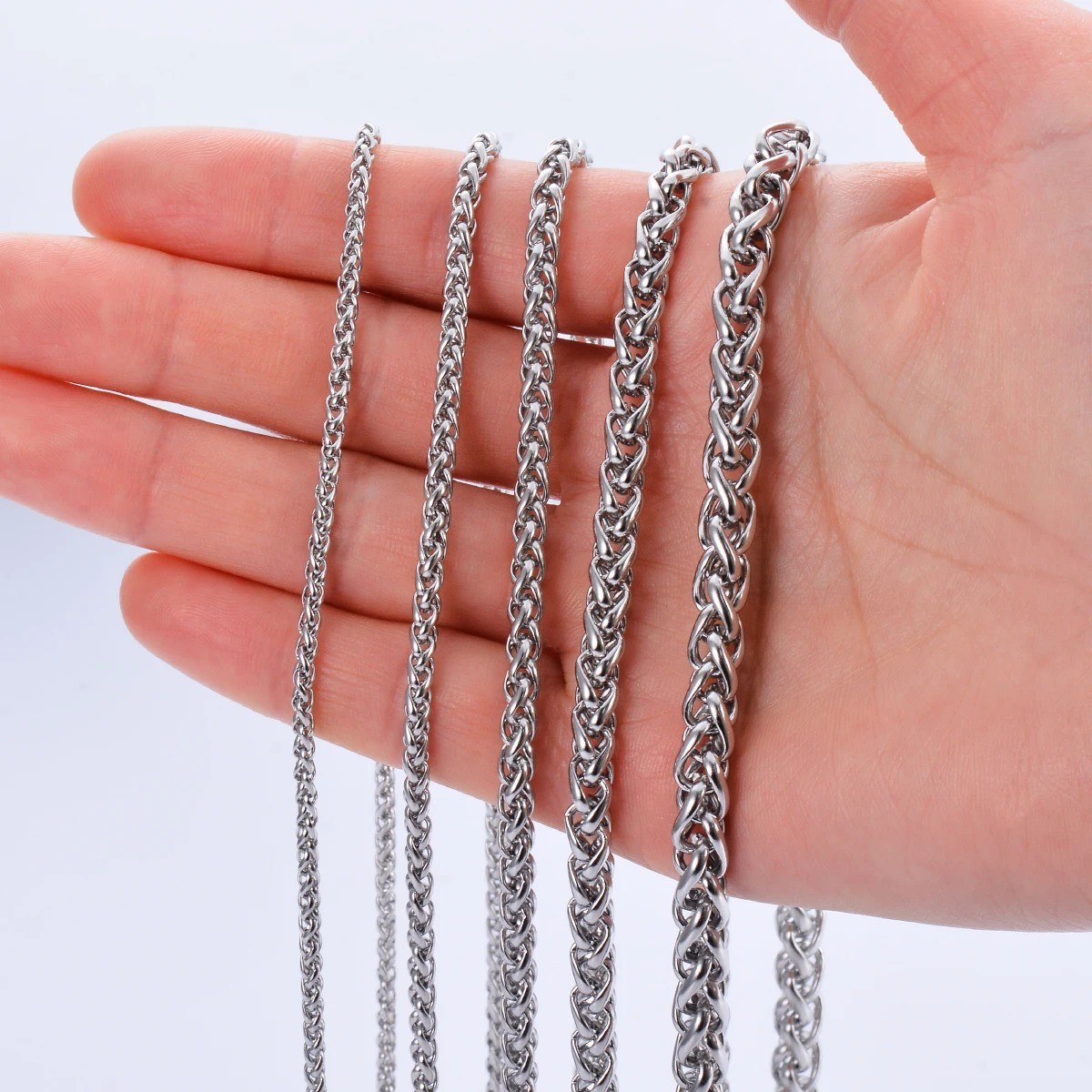 Stainless Steel Women Men Rope Chains, Necklaces Keel Link Chain 2/2.5/3/4/5/6mm