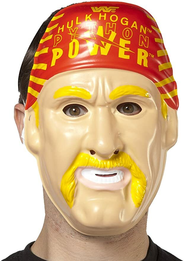 Hulk Hogan Vintage 1980’s Plastic Halloween Mask (RARE) One Size Fits Most
