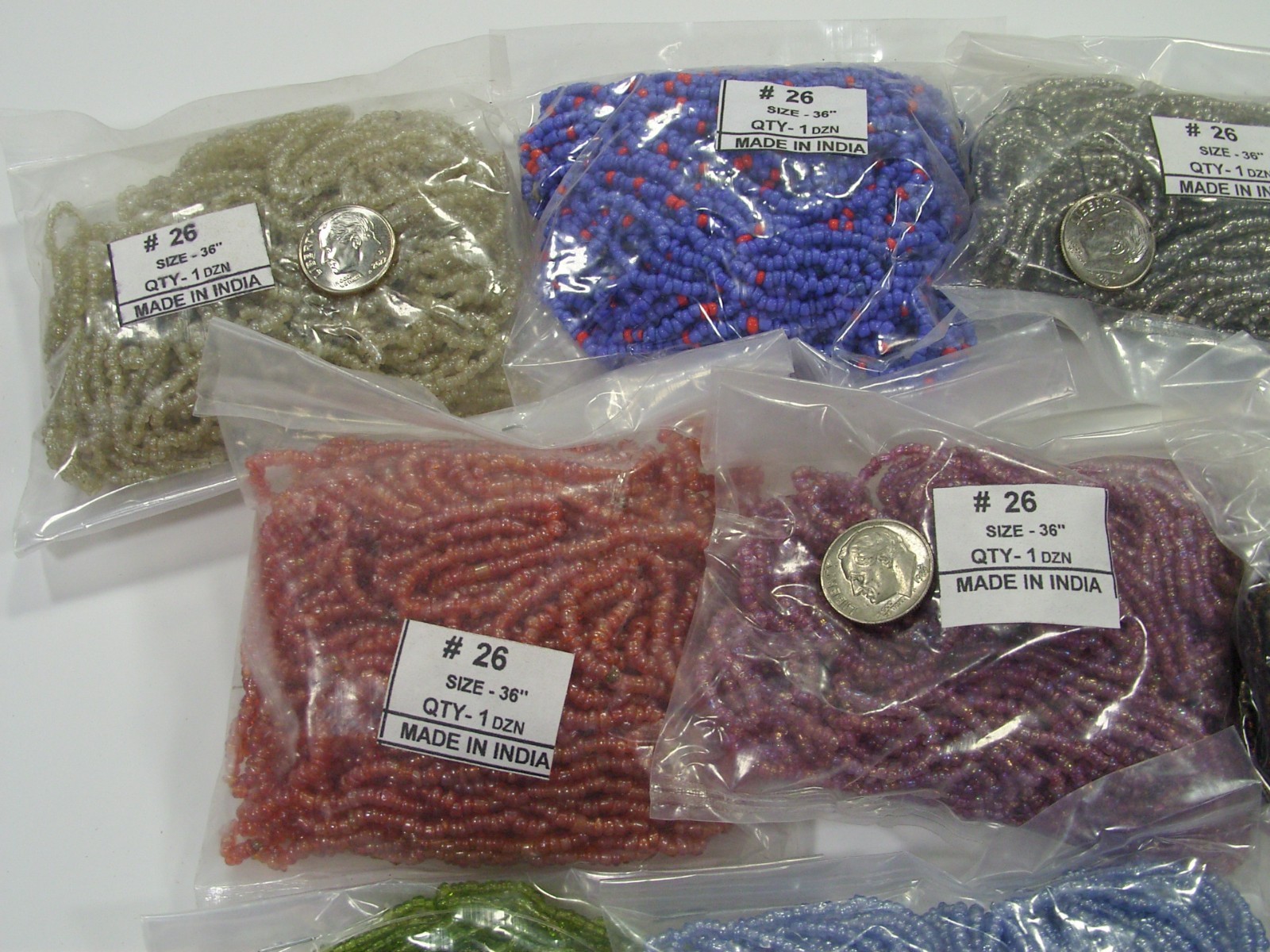 100 Strands 36″ Glass Seed Bead Necklaces Wholesale Bulk Lot Clearance (NP-43E)