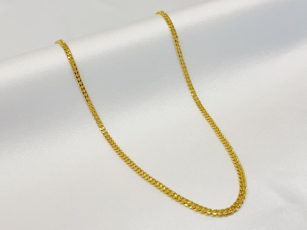 Solid 18K Yellow Gold 4mm Cuban Curb Chain Necklace 22″Italian Made Mens Jewelry