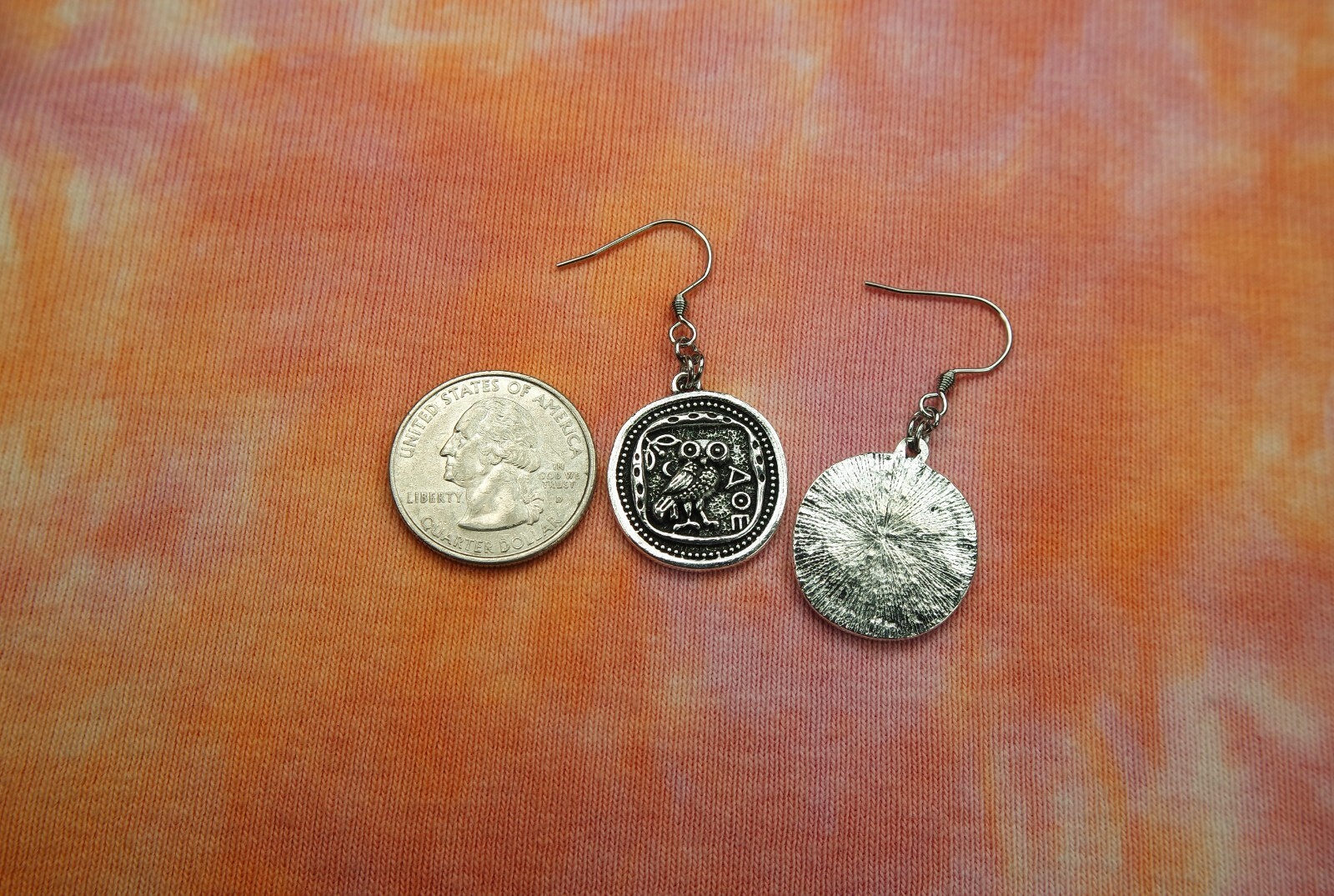 Owl of Athena Necklace or Earrings, Roman Minerva, Lucky Greek Owl of Wisdom