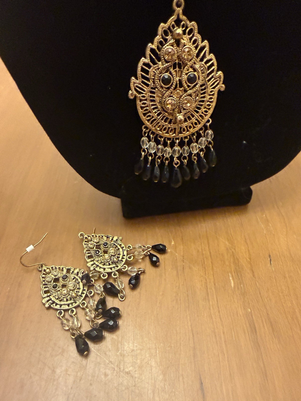 Black & Gold Statement Jewelry Collection –10 Pieces-Boho Geometric Costume Sets