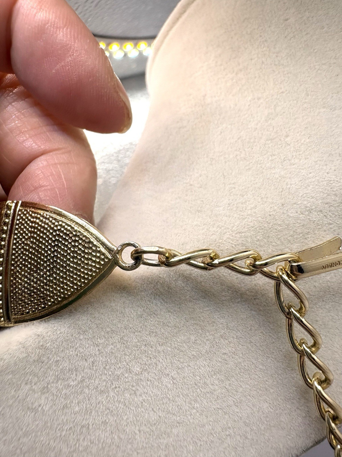 Gold Tone Chain Drape Statement Collar Necklace Multistrand West Germany