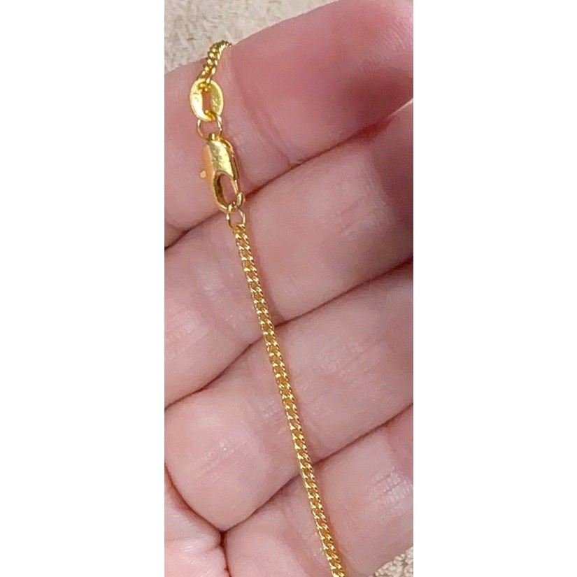 18k 18KGF Gold Filled 30″ Chain Link Necklace New 1/16th” Wide Lobster Clasp