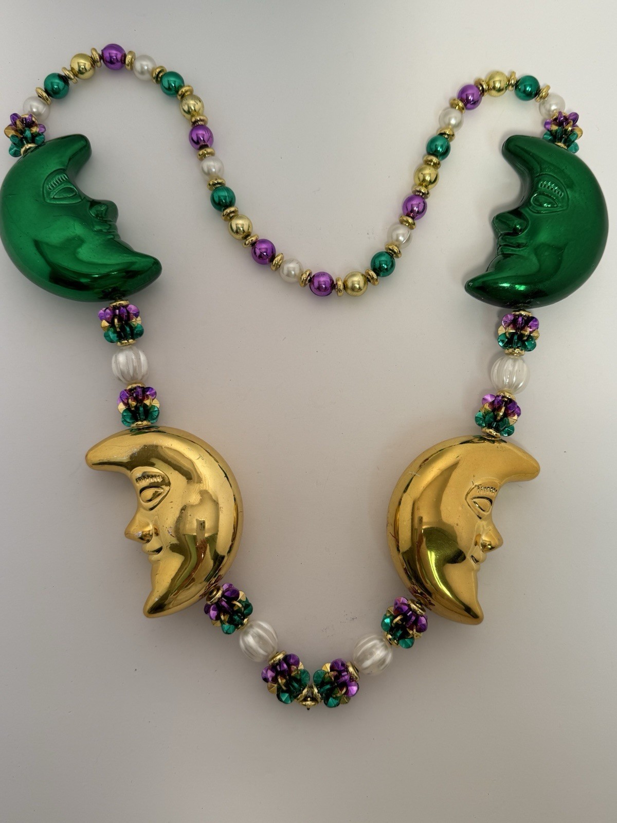 Variety of Vintage Mardi Gras Beads Necklace’s Italian Flag Pirate Jester Joker