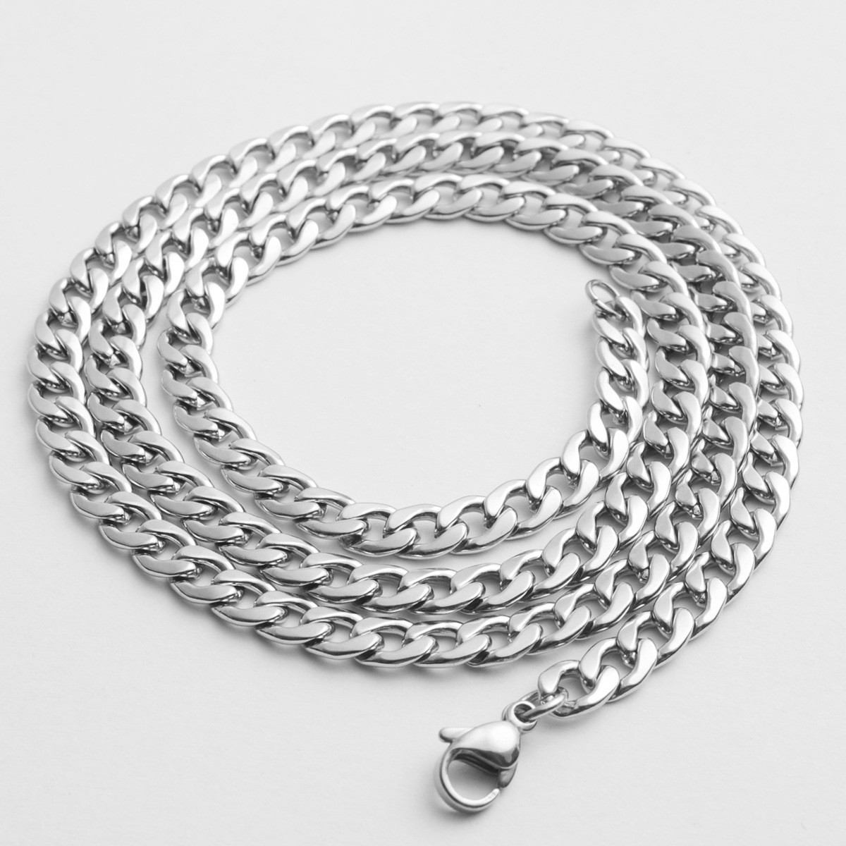 2-15mm Stainless Steel Curb Cuban Chain 16-36” Woman Man NEVER FADE