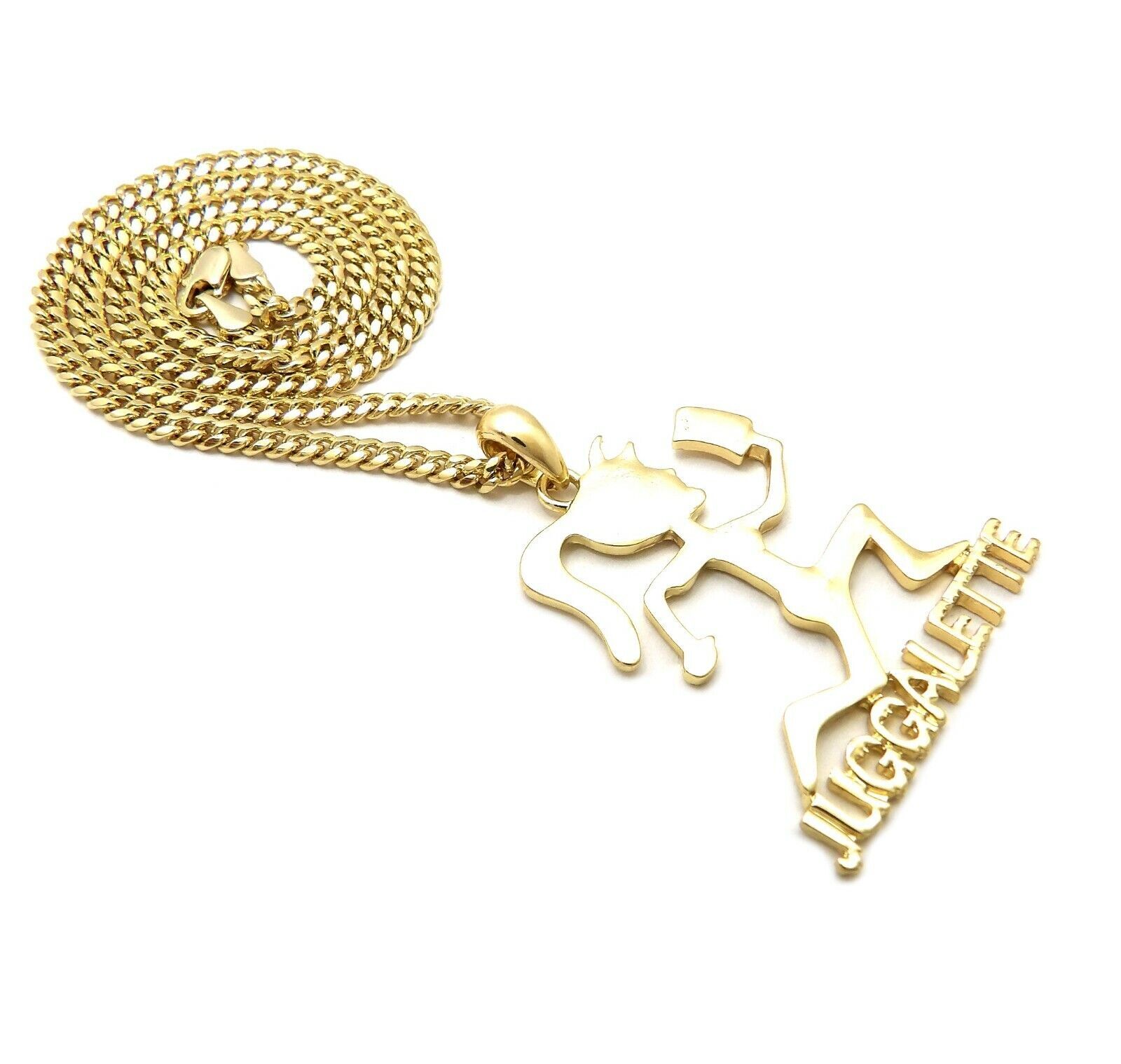 Hatchet Girl Juggalette Pendant & Cuban  Rope  Box Chain Hip Hop Necklace