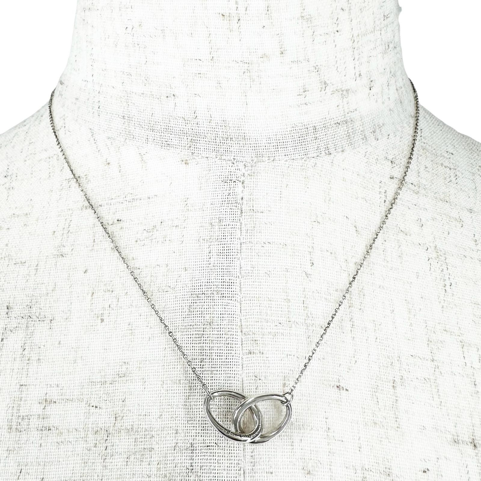 TIFFANY&Co. Elsa Peretti Double Loop Necklace Silver925 Women