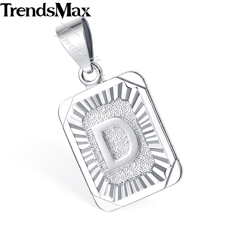 White/Yellow Gold Filled ALPHABET Initial Letter A-Z Pendant Charm Hot Wholesale