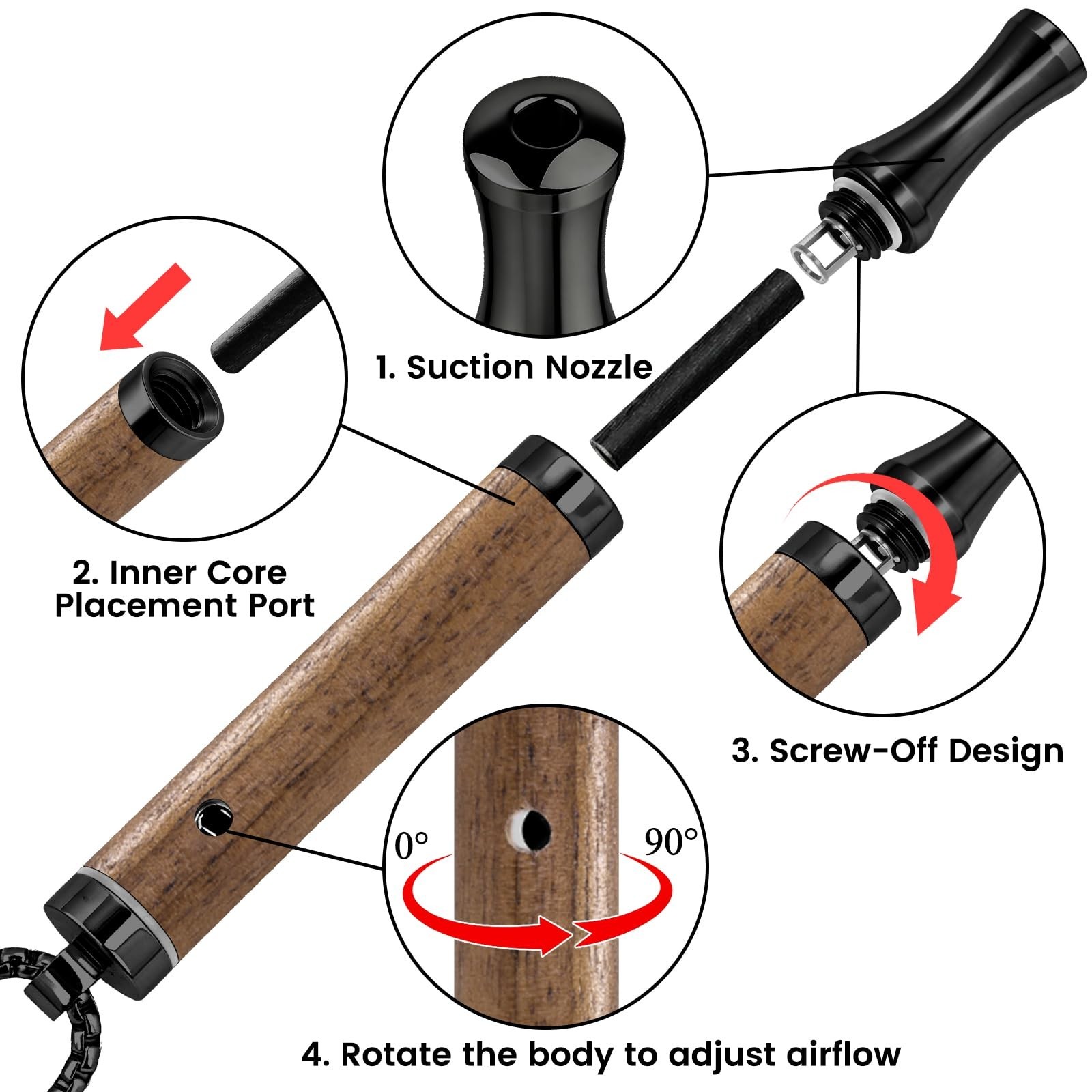 Adjustable Breathing Necklace for Stress Relief – Air Outlet Device for Adults,