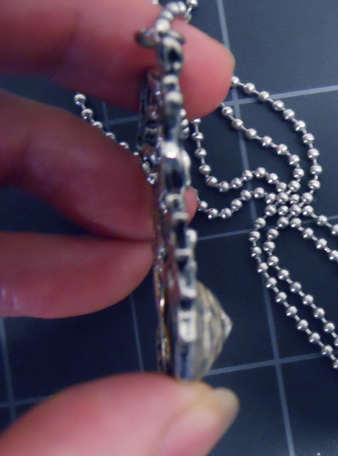 WIZARD Moon Scepter Dresden Pendant Stainless Ball Chain New Crystal Necklace