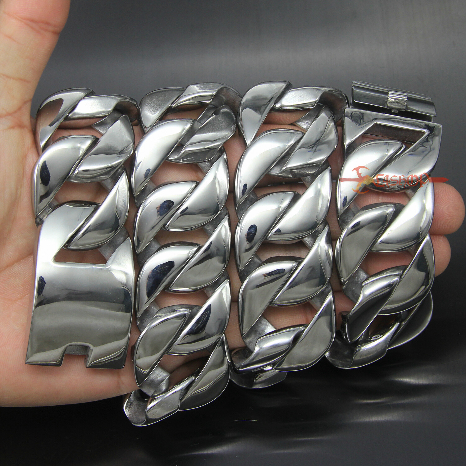 Men’s Thick Heavy Chain Stainless Steel Cuban Link Necklace Bracelet 20/24/31mm